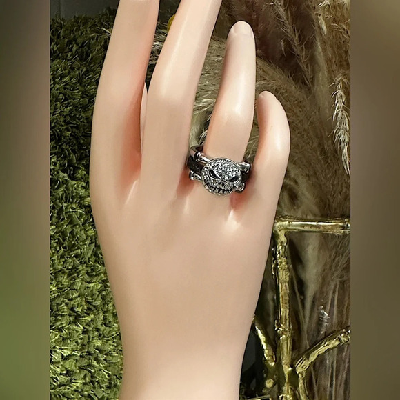 NIB-Jack Skellington Rhinestone Ring (6, 8 and 9) - Picture 3 of 6